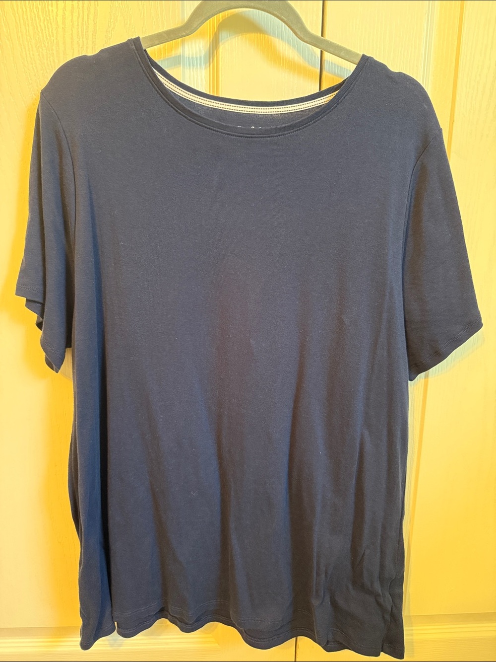 croft & barrow Navy Short Sleeve Crew Neck Tee